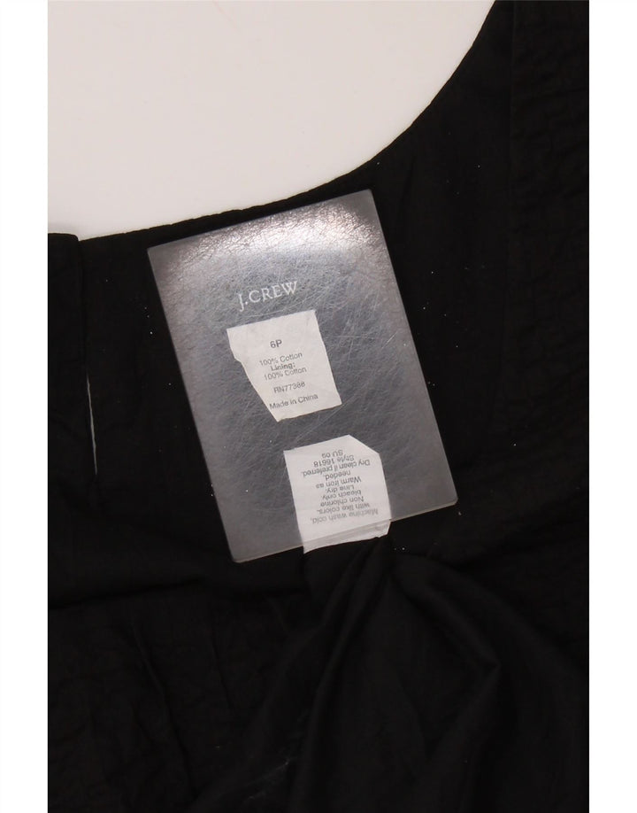 Abito a trapezio senza maniche da donna J. Crew US 6 cotone nero medio