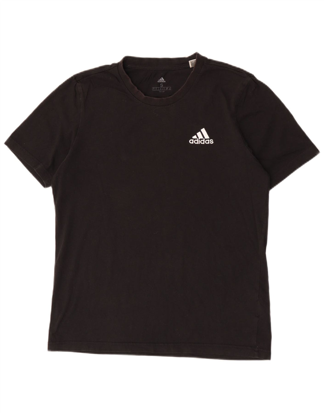 T-shirt Adidas da uomo Top Small in cotone nero
