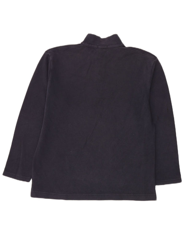 Nautica Top da uomo con zip 1/4 a maniche lunghe XL in cotone blu navy