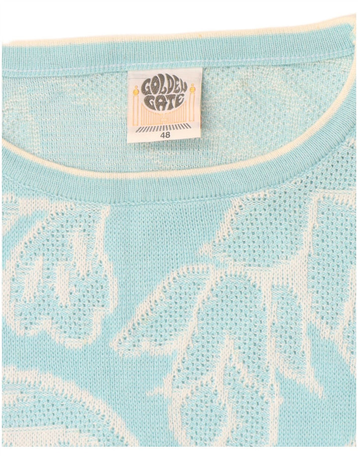 Maglione maglione girocollo da donna GOLDEN GATE IT 48 XL Blu floreale