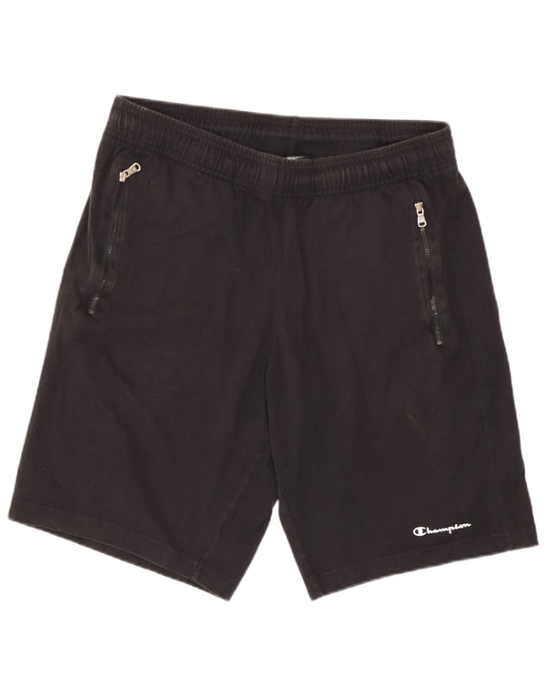 Pantaloncini sportivi da uomo Champion grandi in cotone nero