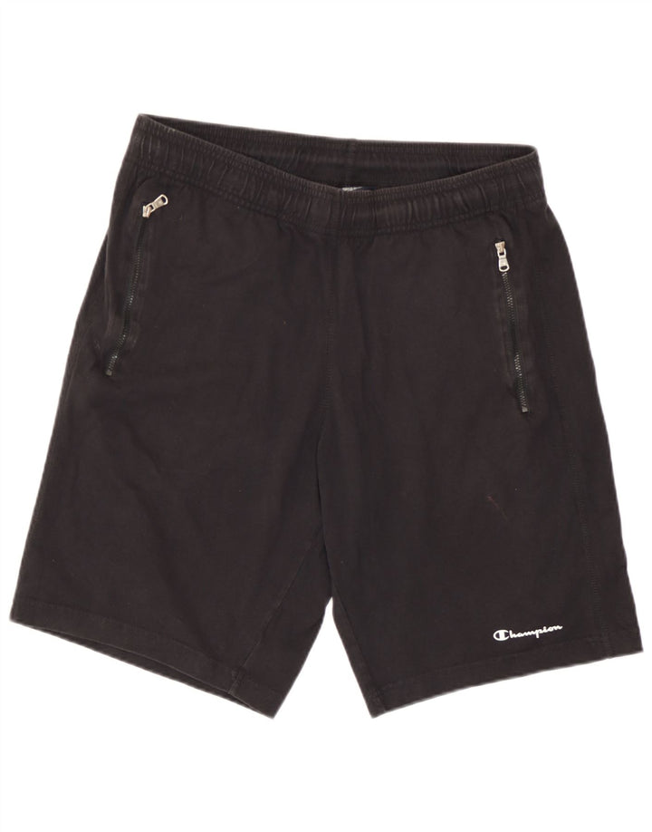 Pantaloncini sportivi da uomo Champion grandi in cotone nero