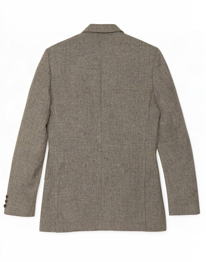 Giacca blazer da uomo a 2 bottoni Wellington UK 38 Lana screziata grigio medio