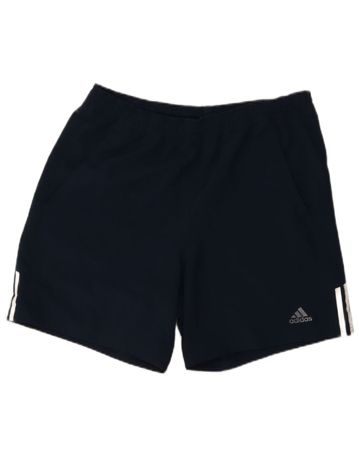 Pantaloncini sportivi da uomo Adidas Large blu navy in poliestere