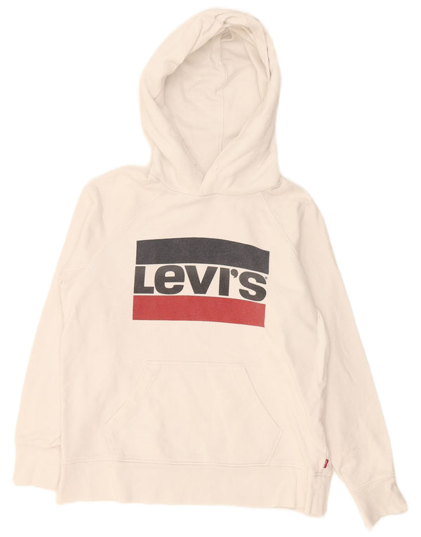 Maglione con cappuccio grafico da uomo Levi's 2XS cotone bianco