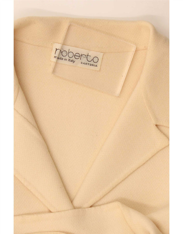 Cappotto vintage da donna UK 10 piccolo beige