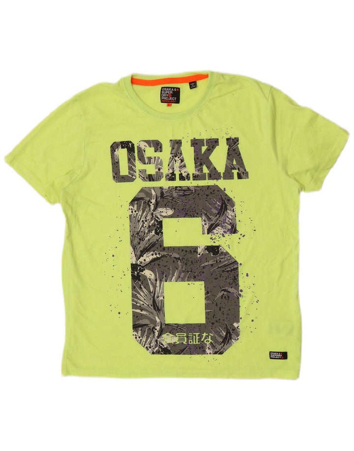 T-shirt grafica da uomo Superdry Osaka Top 2XL poliestere verde
