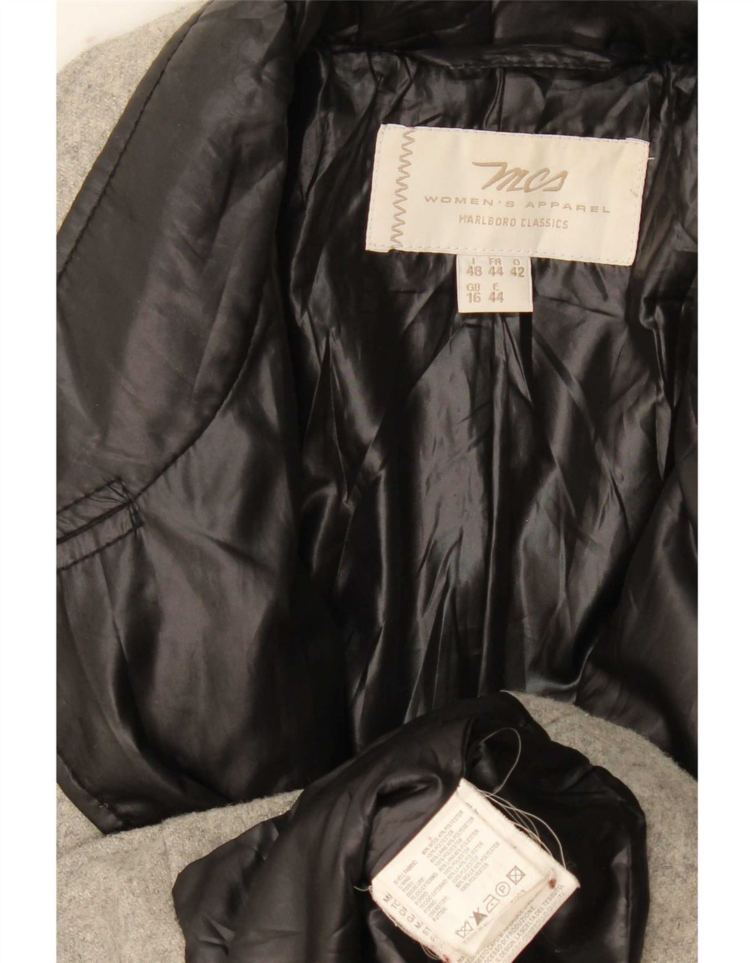 Giacca blazer da donna Marlboro Classics UK 16 Large Grigio Colorblock