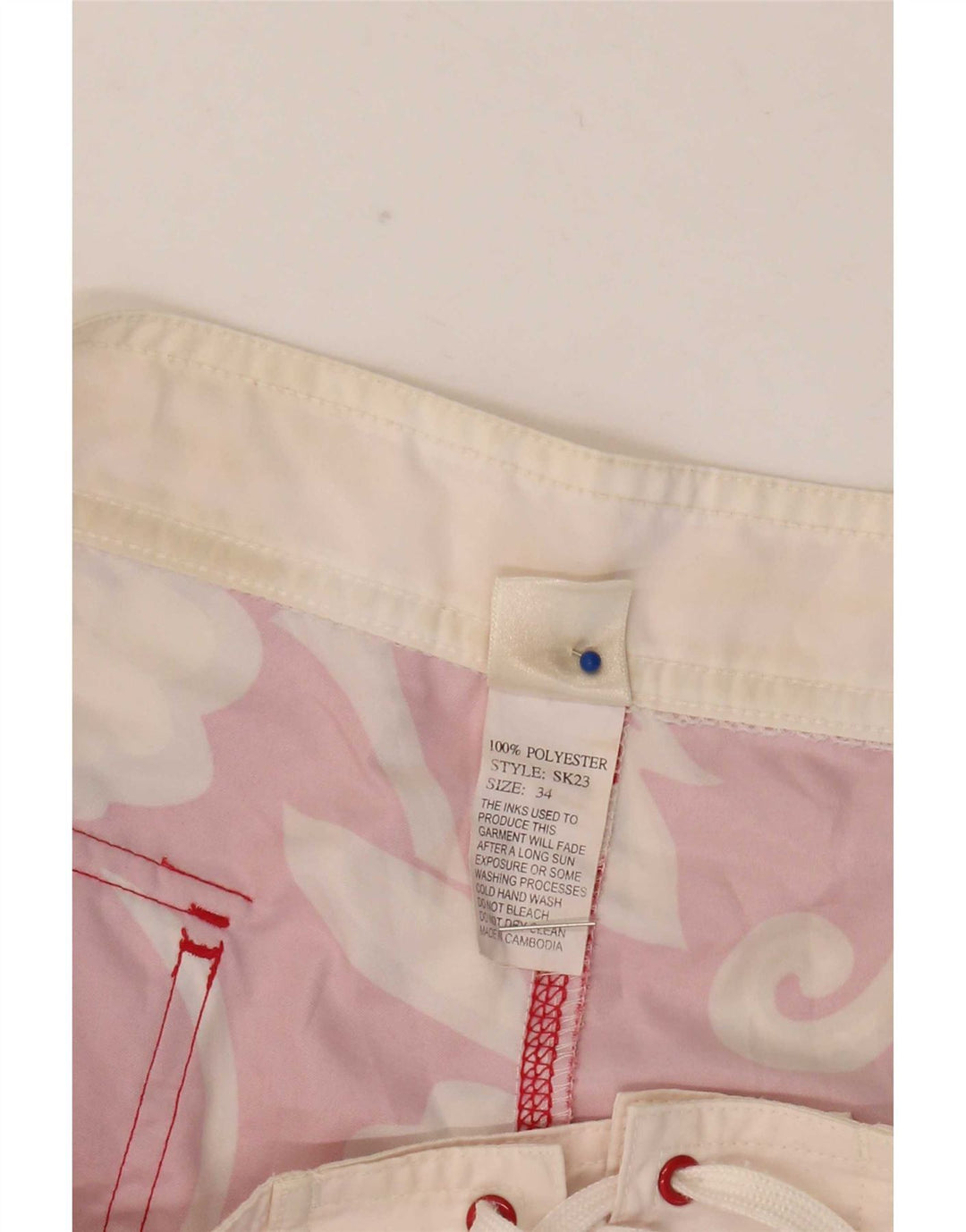 Pantaloncini da bagno da uomo Sundek grandi in poliestere floreale rosso