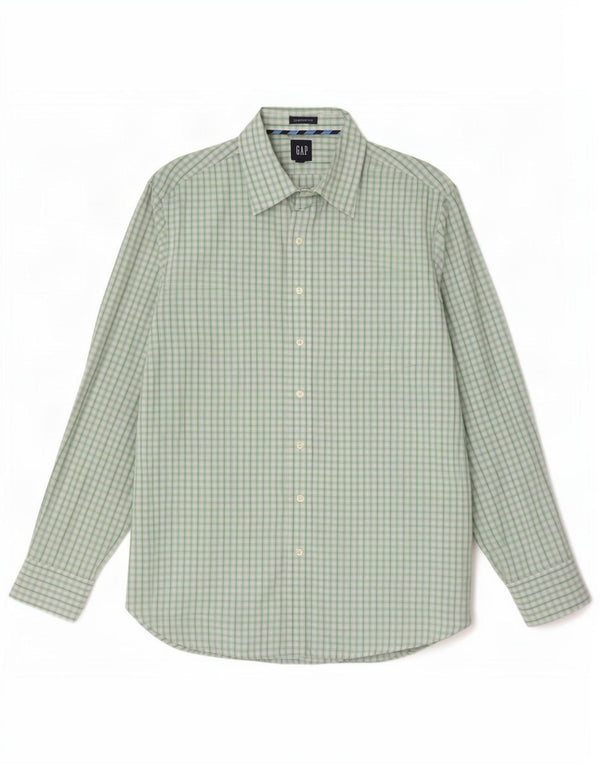 Gap Camicia da uomo vestibilità classica taglia 17 1/2 XL cotone a quadretti verde