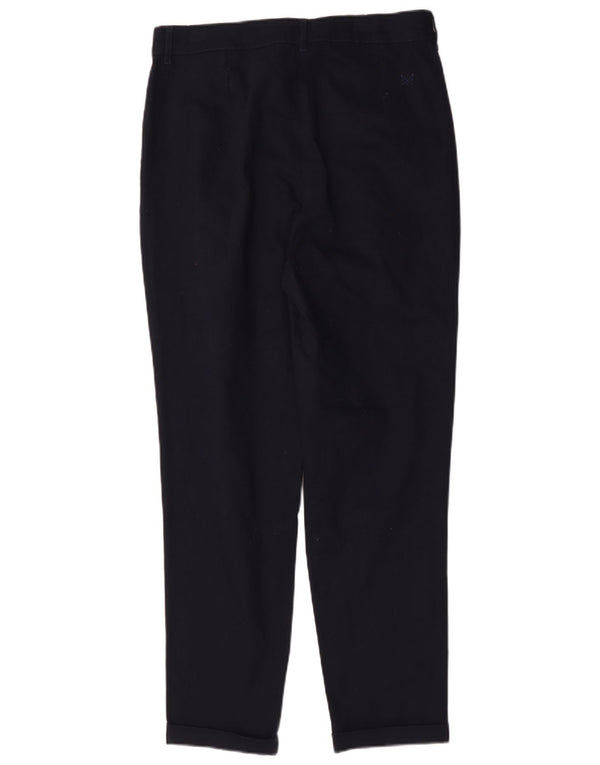 Crew Clothing Pantaloni chino dritti da donna UK 14 Large W32 L29 Blu navy