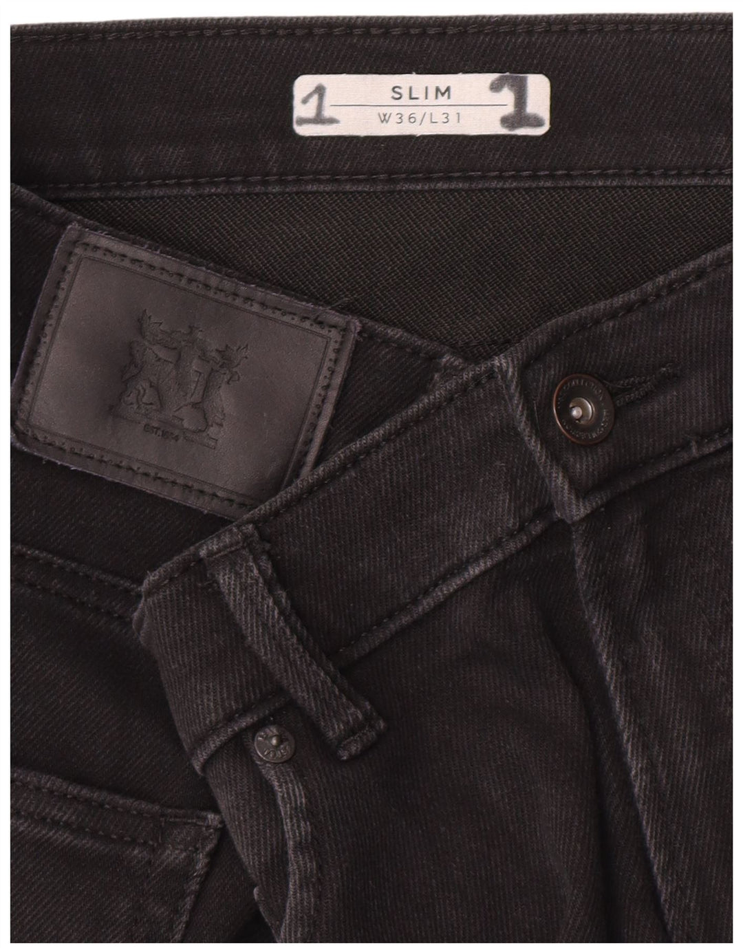 Jeans slim da uomo Marks & Spencer W36 L31 neri