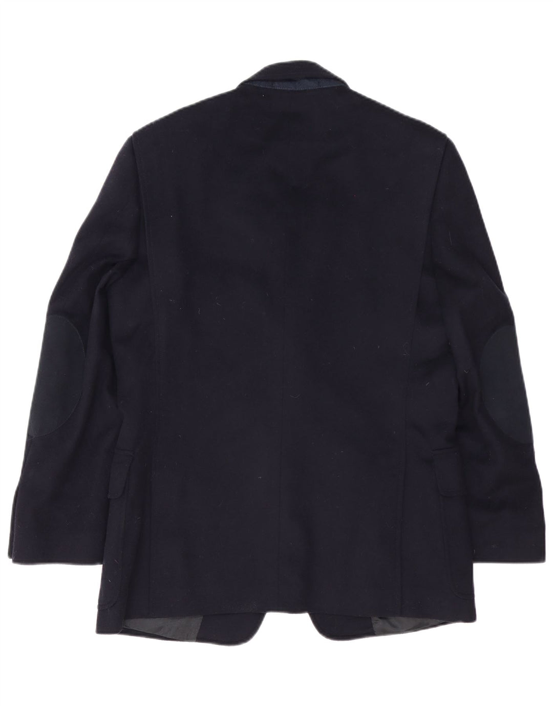 Giacca blazer vintage da uomo a 2 bottoni IT 48 media lana vergine blu navy