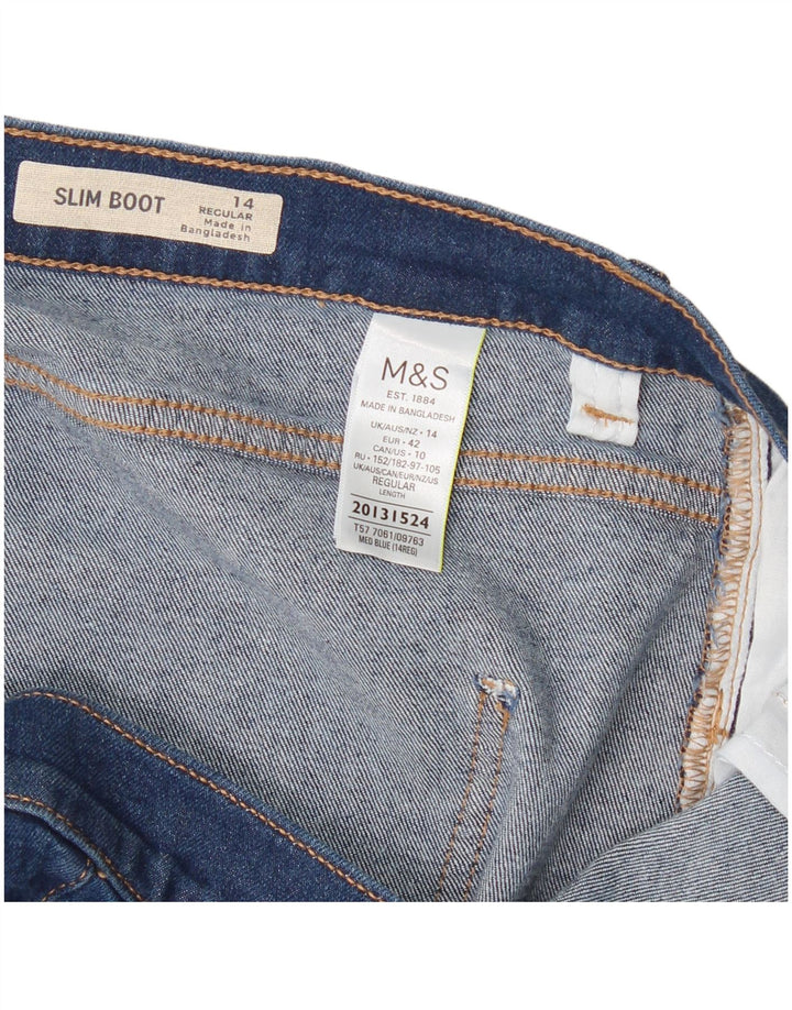 Jeans Bootcut slim regolari da donna Marks & Spencer UK 14 Large W34 L30 Blu