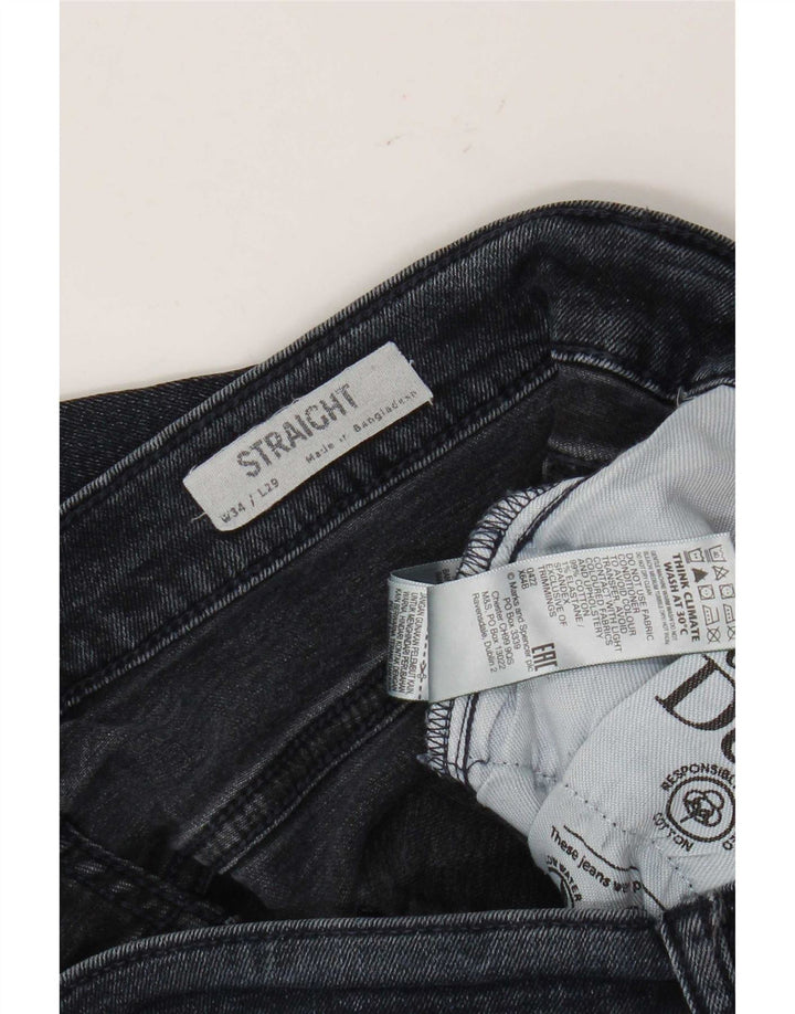 Jeans dritti da uomo Marks & Spencer W34 L29 cotone blu navy