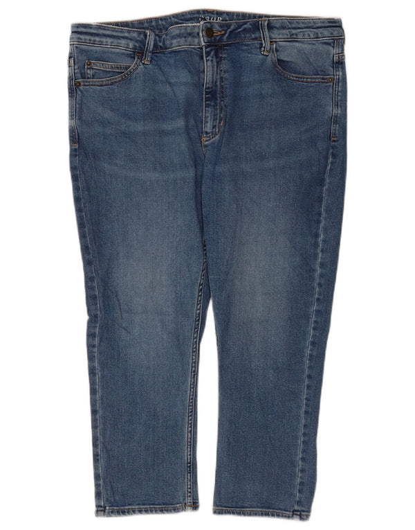 Jeans Capri da donna Marks & Spencer UK 16 Large W36 L21 Cotone blu