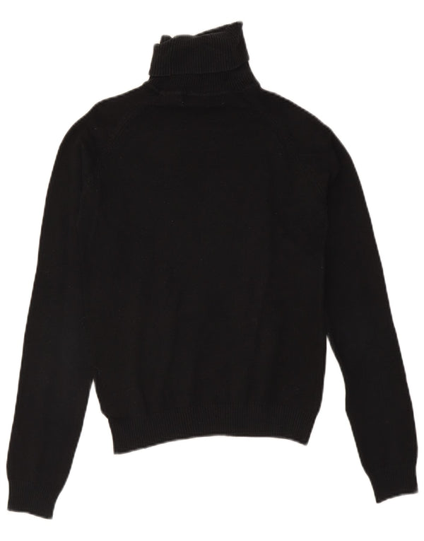 Maglione corto da donna Zara con collo alto, UK 12, cotone nero medio