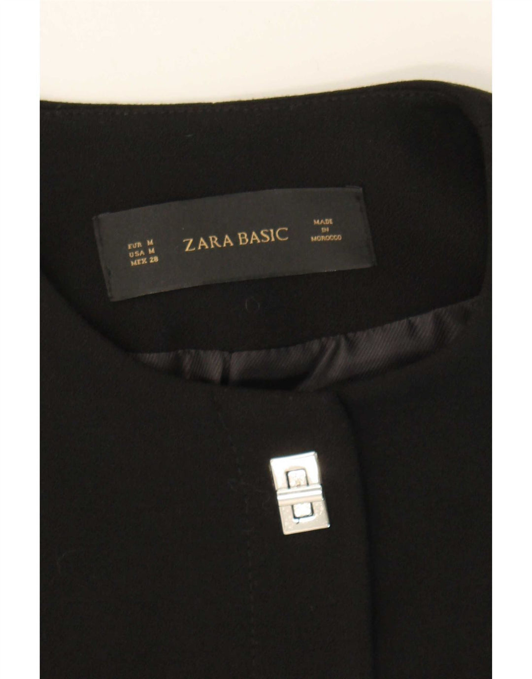 Giacca blazer a 1 bottone da donna Zara UK 12 media nera