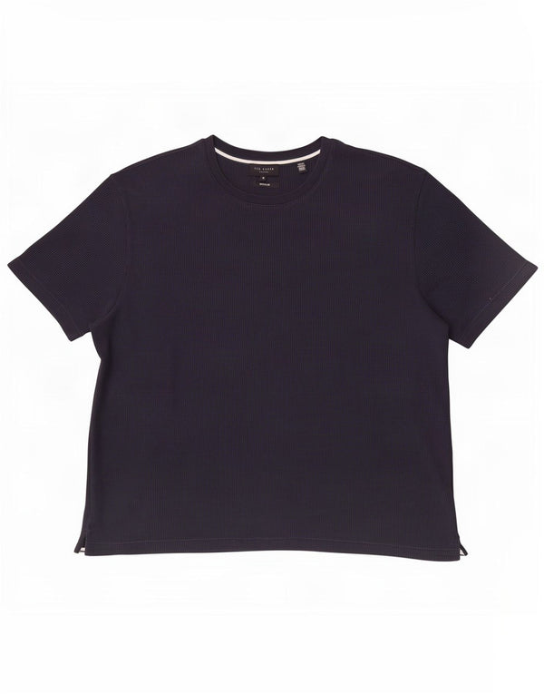 T-shirt da uomo vestibilità regolare Ted Baker taglia 5 XL cotone blu navy