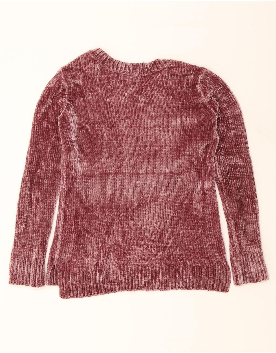 ORVIS Womens V-Neck Jumper Sweater UK 10 VSmall Burgundy Polyester Vintage Orvis and Second-Hand Orvis from Messina Hembry 