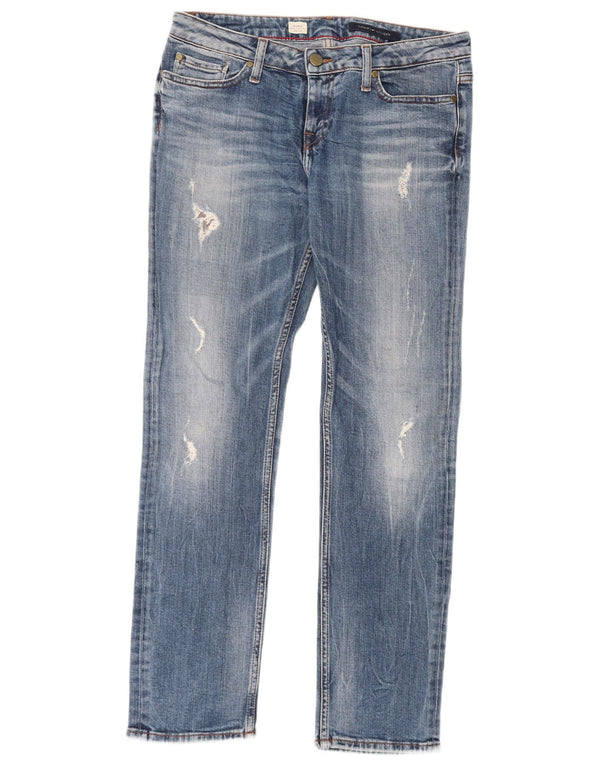 Jeans dritti invecchiati Roma da donna Tommy Hilfiger W29 L30 Blu