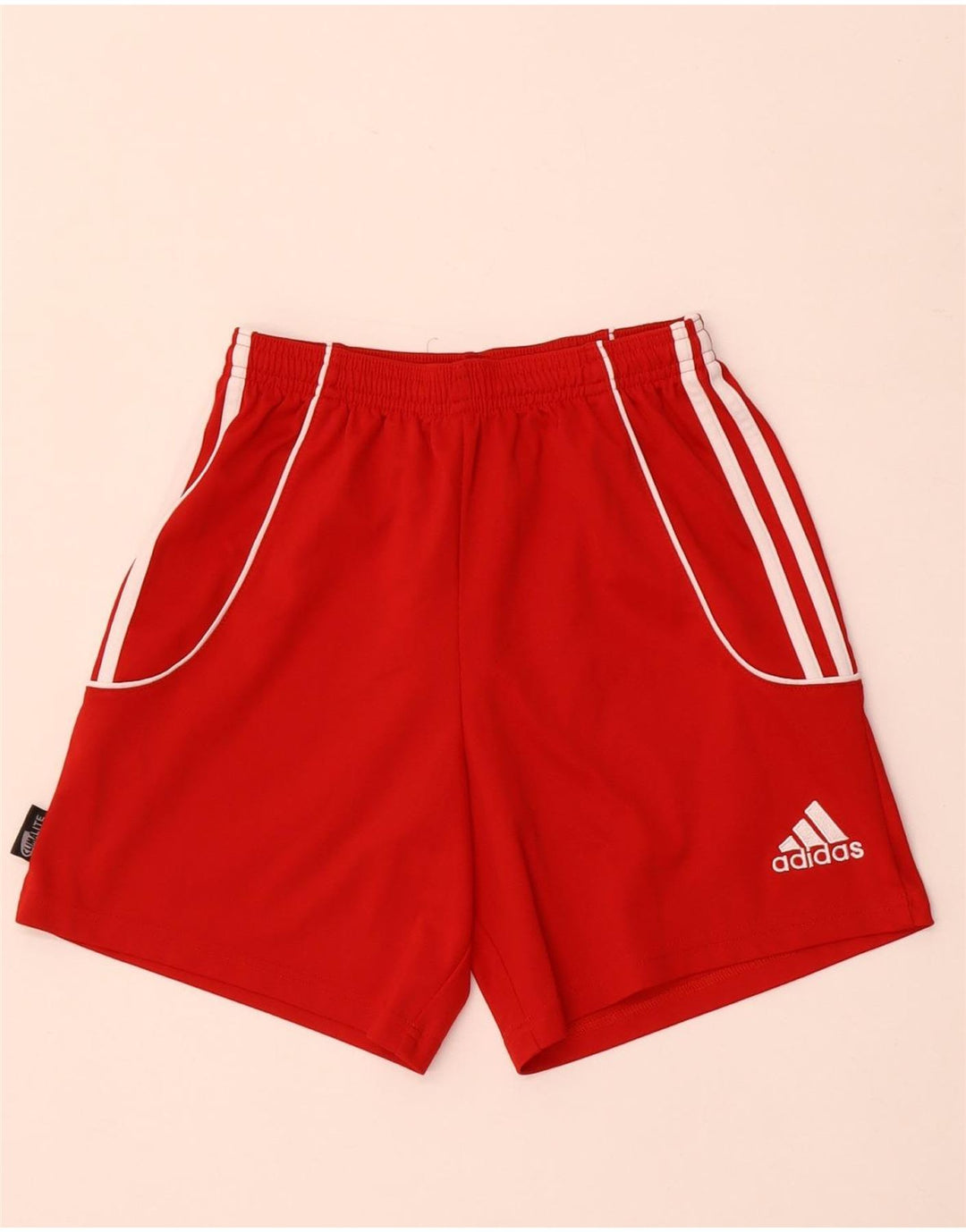 Pantaloncini sportivi Adidas Climalite da ragazzo 9-10 anni XS Poliestere rosso