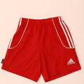 Pantaloncini sportivi Adidas Climalite da ragazzo 9-10 anni XS Poliestere rosso
