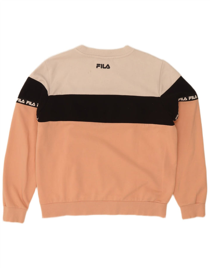 Felpa grafica da donna Fila Maglione UK 14 medio multicolore