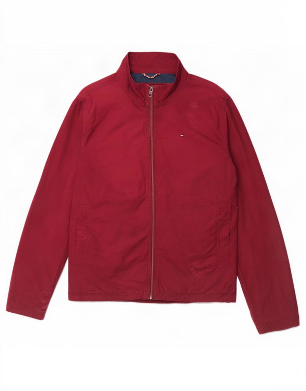 Giubbotto bomber da uomo Tommy Hilfiger UK 38 cotone bordeaux medio