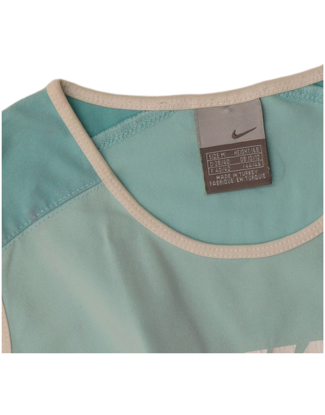 Canotta grafica corta Nike da donna UK 10/12 Medio Turchese