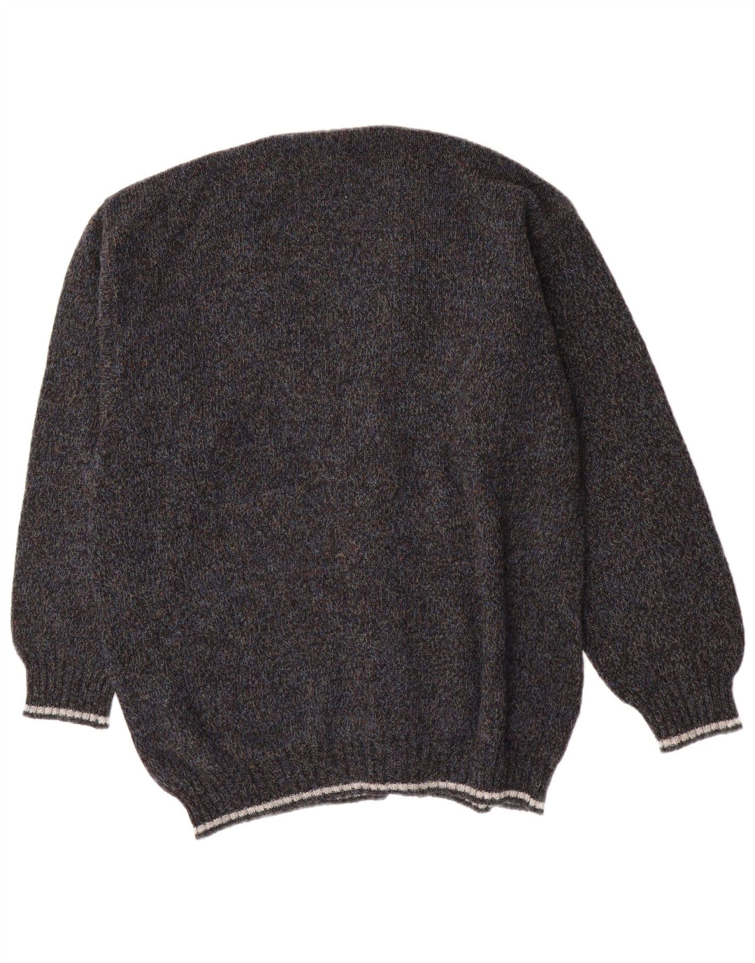 Maglione cardigan vintage da uomo IT 54 XL in lana grigia