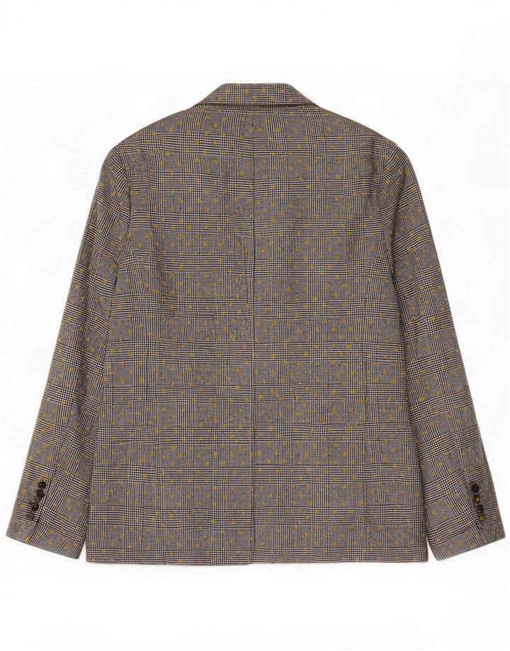 Boden Giacca blazer doppiopetto da donna UK 16 grande grigio pied de poule