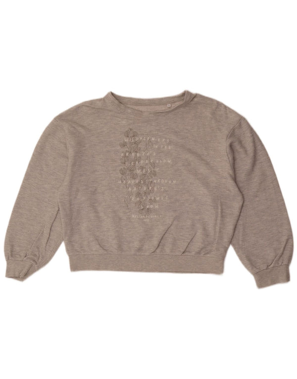 Felpa oversize con grafica da donna Mustang UK 10 Small Grigio