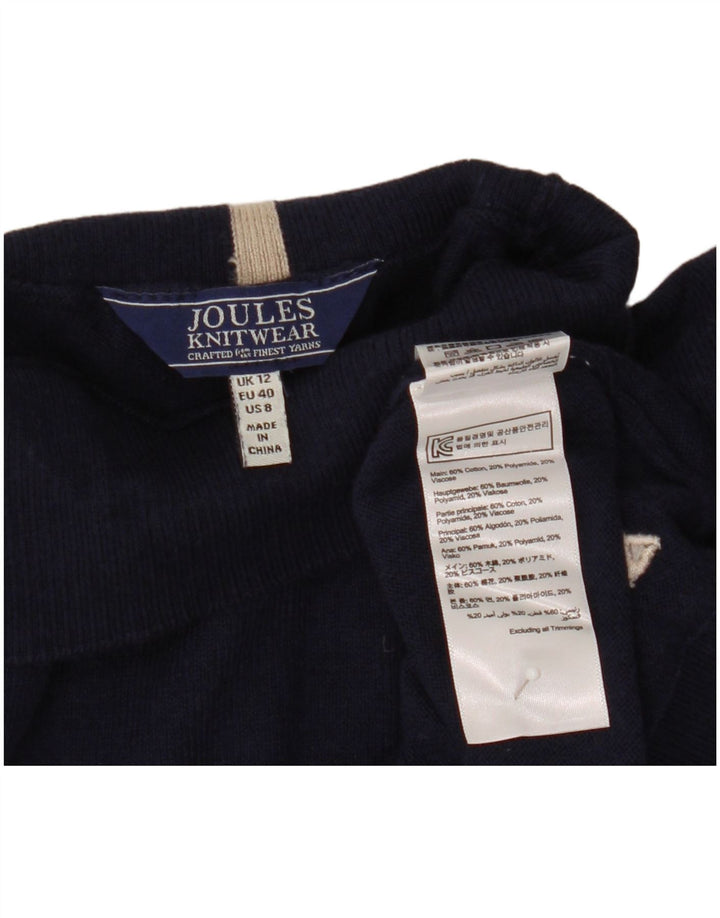 Joules Maglione da donna con collo alto e maglione UK 12 Cotone medio blu navy
