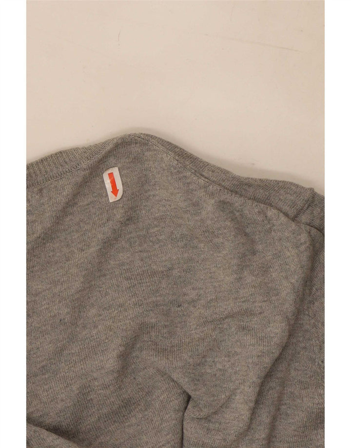 Maglione maglione girocollo da uomo Zara in seta grigio medio