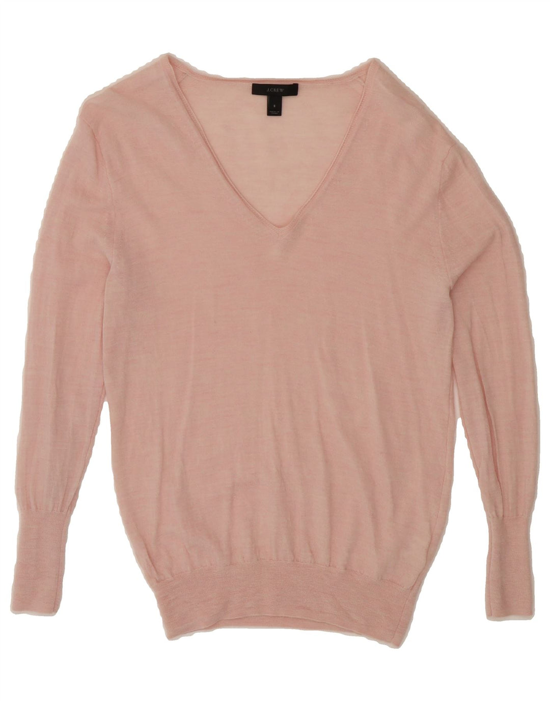 J. CREW Womens V-Neck Jumper Sweater UK 10 Small Pink Wool Vintage J. Crew and Second-Hand J. Crew from Messina Hembry 