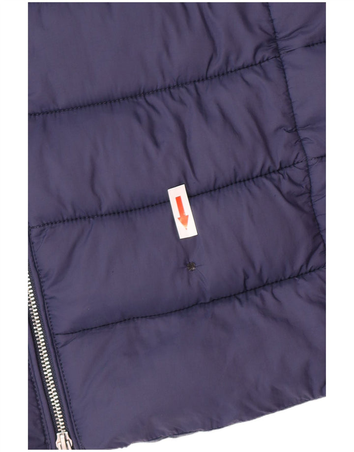 Cappotto imbottito con cappuccio da donna Tommy Hilfiger UK 10 Small Blu Navy in poliammide