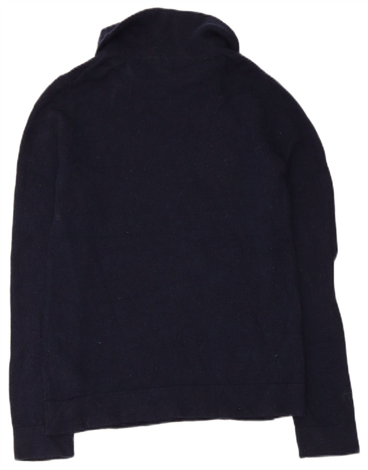 Maglione maglione a collo alto da donna Hobbs UK 12 lana blu navy medio