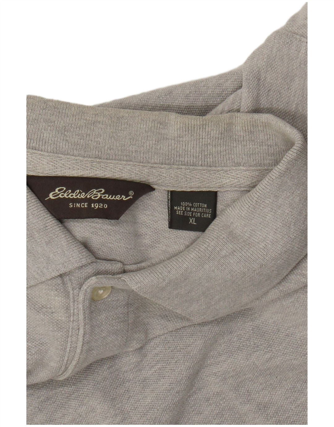 Polo da uomo Eddie Bauer XL in cotone grigio