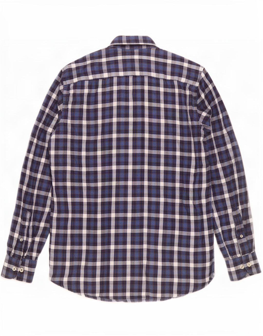 Carrera Camicia da uomo in flanella vestibilità regolare in cotone a quadri blu navy medio