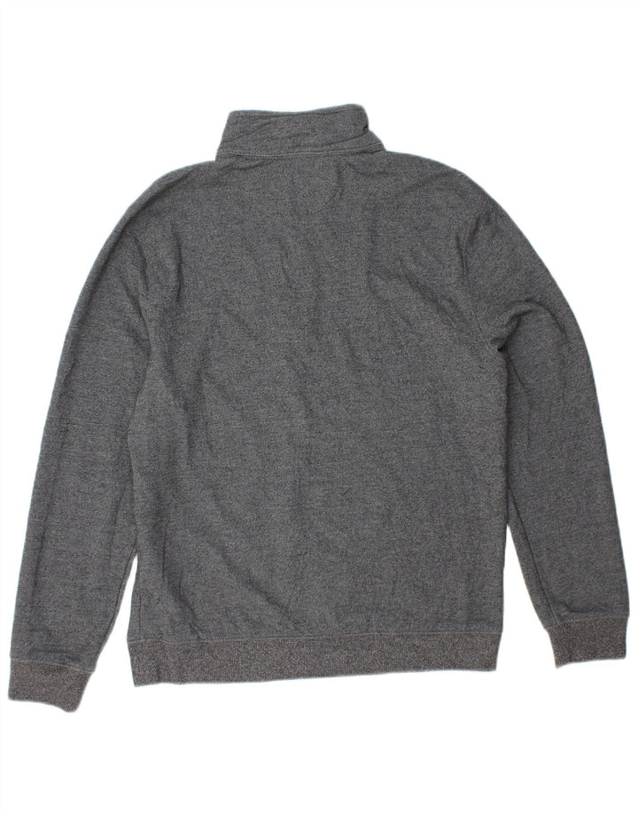 Felpa da uomo con zip e collo IZOD, piccola, in poliestere grigio