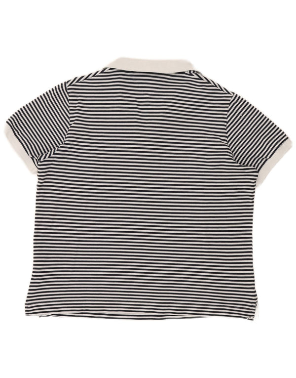 TOMMY HILFIGER Polo da donna UK 20 2XL Blu navy a righe nautiche