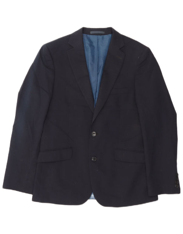 Giacca blazer a 2 bottoni da uomo Marks & Spencer UK 38 lana blu navy media