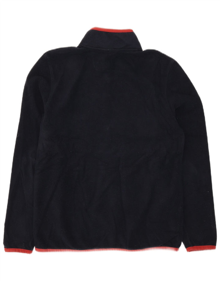 Maglione in pile da uomo Marks & Spencer con zip e collo piccolo in poliestere blu navy