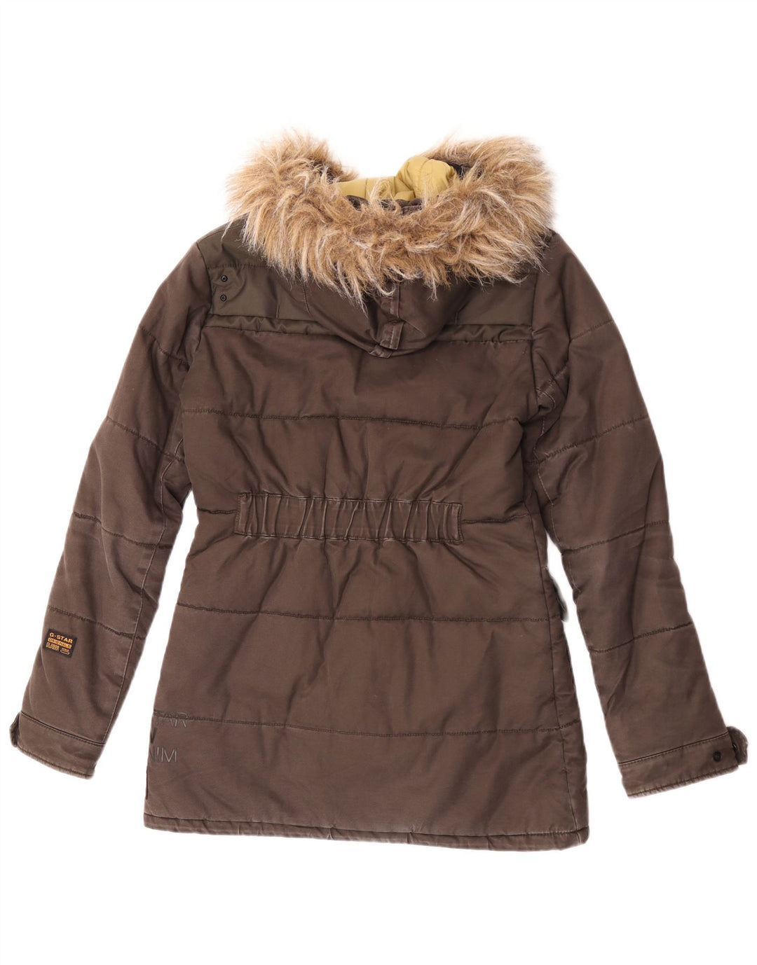 Giacca imbottita con cappuccio da donna G-Star UK 14 Cotone marrone medio