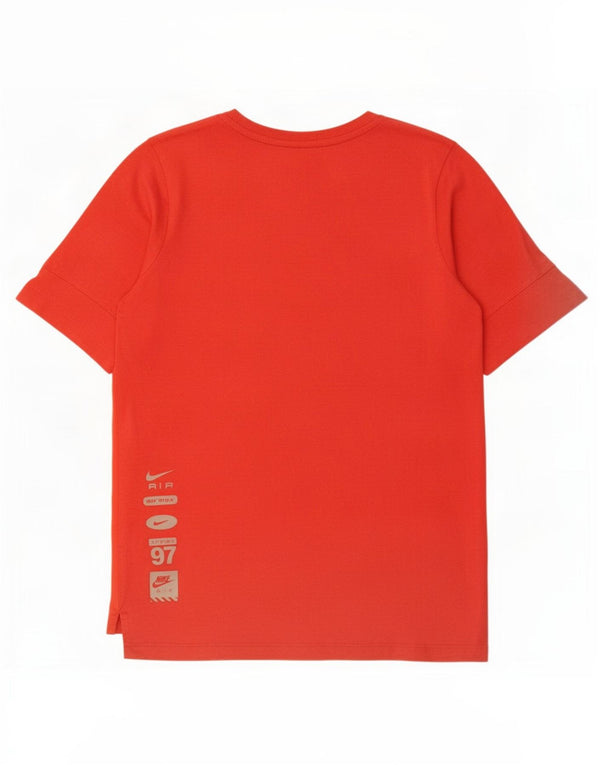 T-shirt grafica da ragazzo Nike Top 13-14 anni XL in cotone rosso