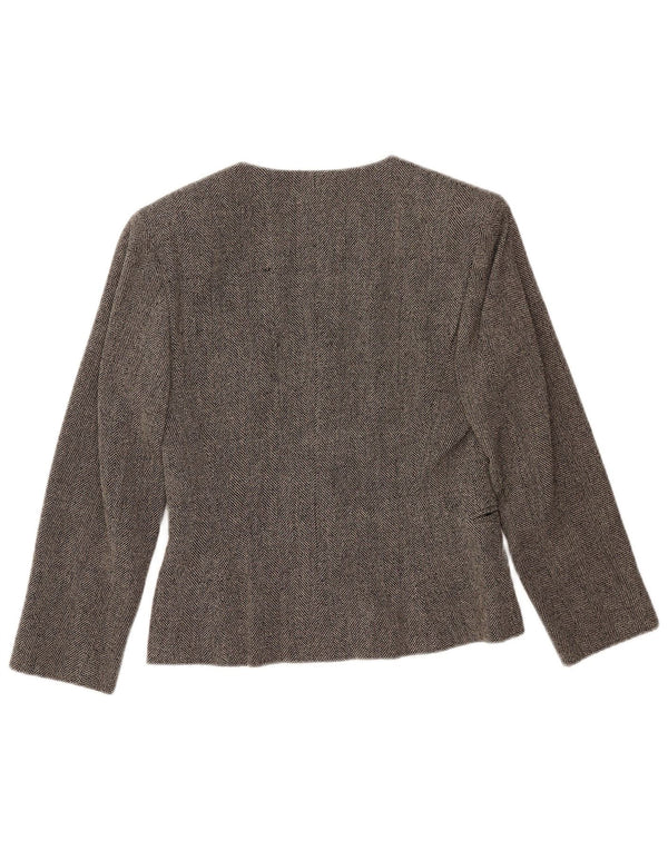 Giacca blazer doppiopetto da donna Maska IT 42 Grigio medio a spina di pesce