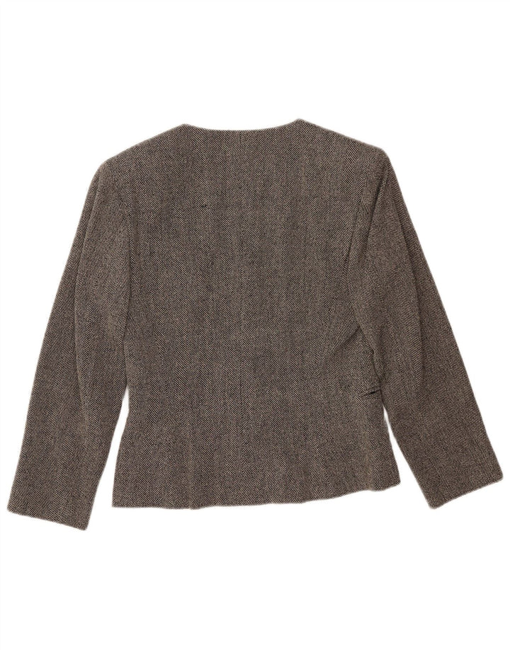 Giacca blazer doppiopetto da donna Maska IT 42 Grigio medio a spina di pesce