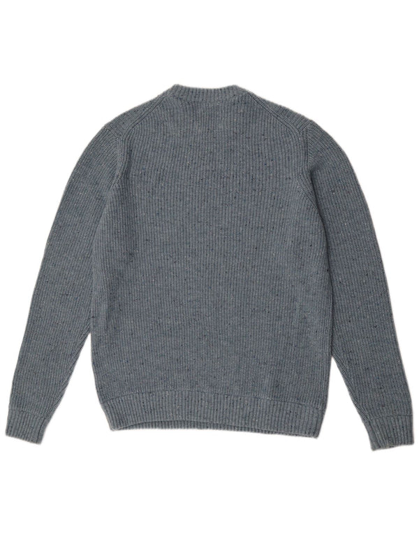 Maglione maglione girocollo da uomo Marks & Spencer grande poliammide screziato blu