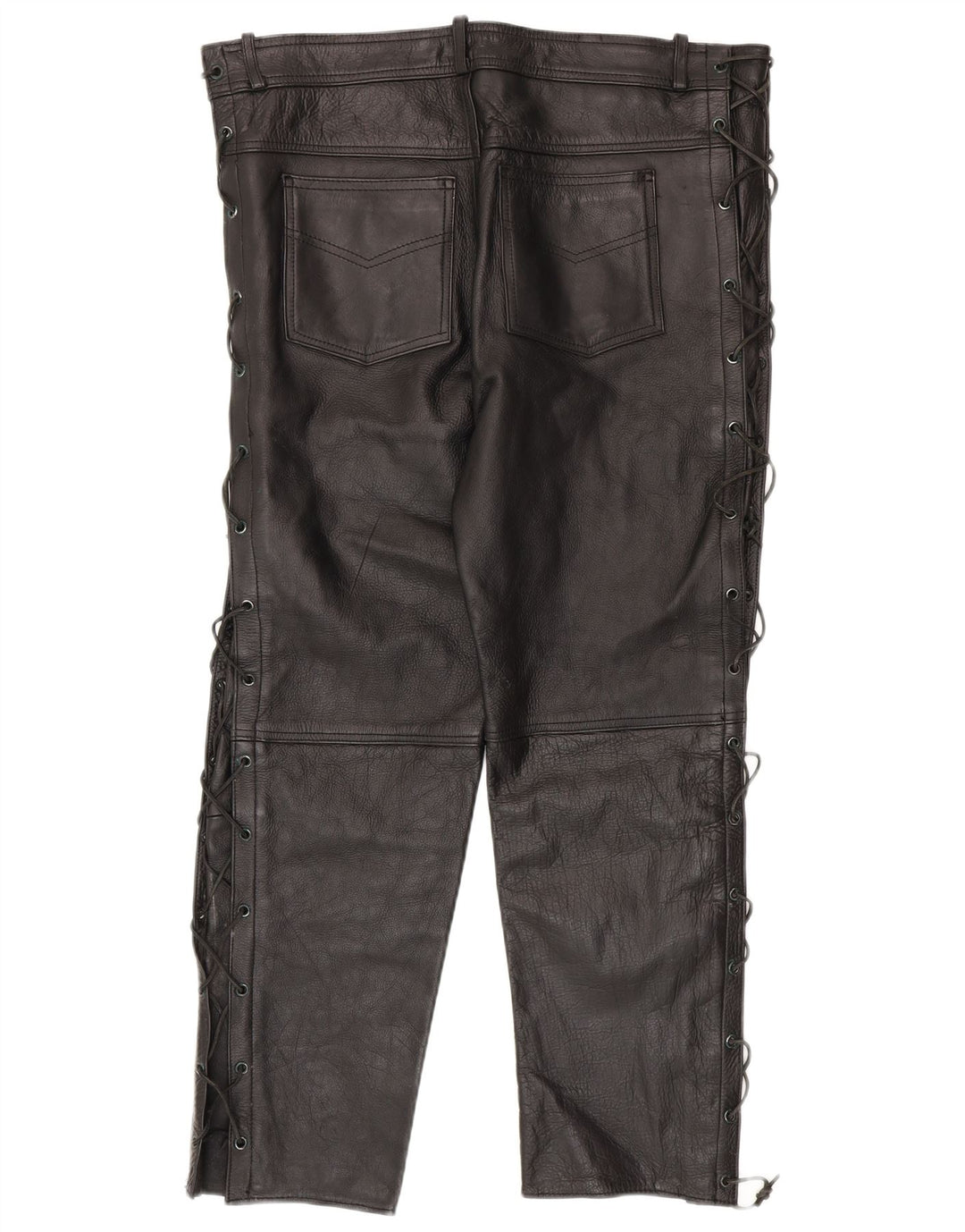 Pantaloni in pelle slim da uomo American Eagle W36 L30 in pelle nera